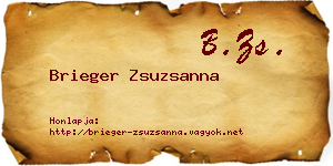 Brieger Zsuzsanna névjegykártya