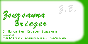 zsuzsanna brieger business card
